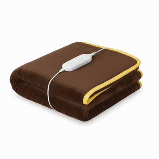 FITMAT Electric Blanket for Winter – Double Bed Heated Blanket/Warmer (152L x 152W cm) with Overheat Protection, Auto Shut-Off, Fast Heating, Soft & Comfortable | Safe and Secure