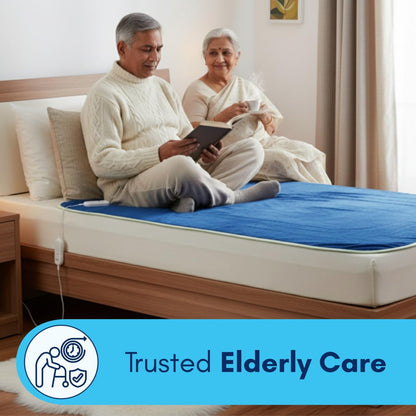 FITMAT Electric Blanket for Winter – Double Bed Heated Blanket (152L x 152W cm) with Overheat Protection, Auto Shut-Off, Fast Heating, Soft & Comfortable | Ideal for Cozy Sleep