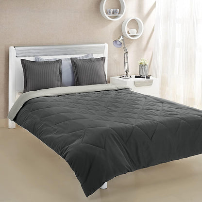 grey dohar on bed